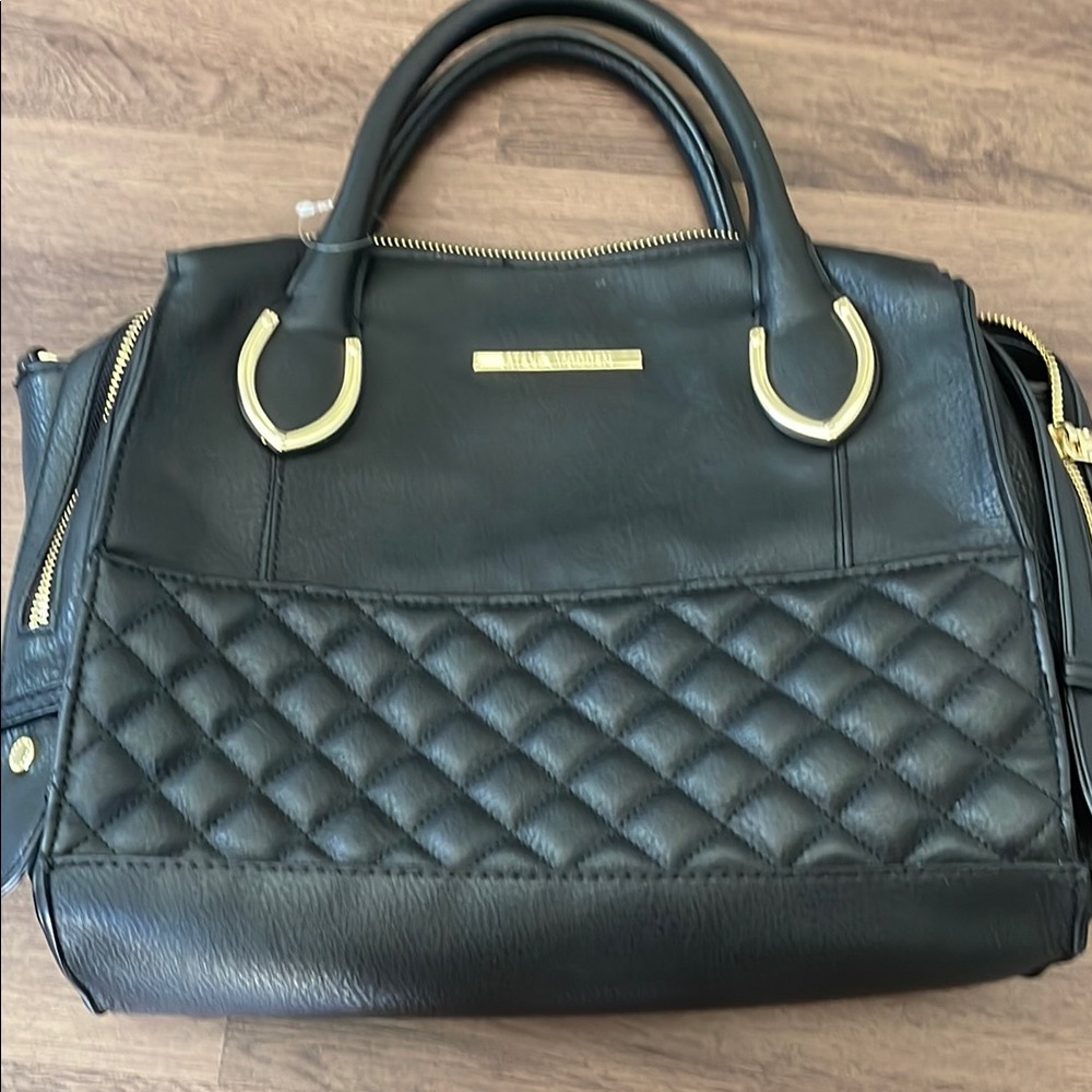 Steve Madden Quilted Faux Leather Women Hand Bag